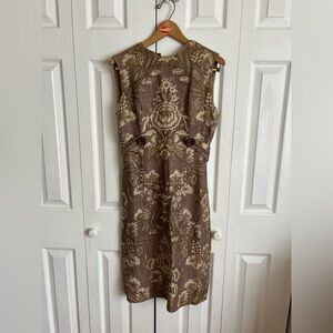 Vintage 50s linen sheath dress